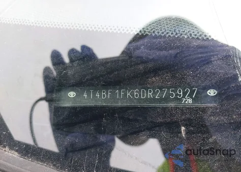 2013 Toyota Camry L/Le/Se/Xle из США, поврежденный, VIN 4T4BF1FK6DR275927